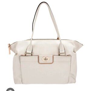 Kate Spade Hampton Road Janie Bag White Leather Satchel Shoulder Bag